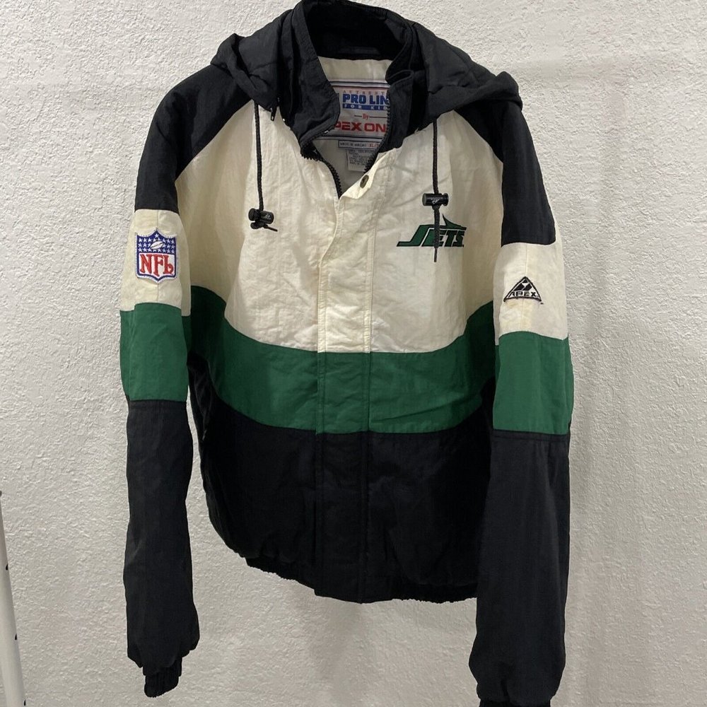 Authentic Vintage PRO LINE NFL Jets Jacket by Apex One Size Extra-Large RARE